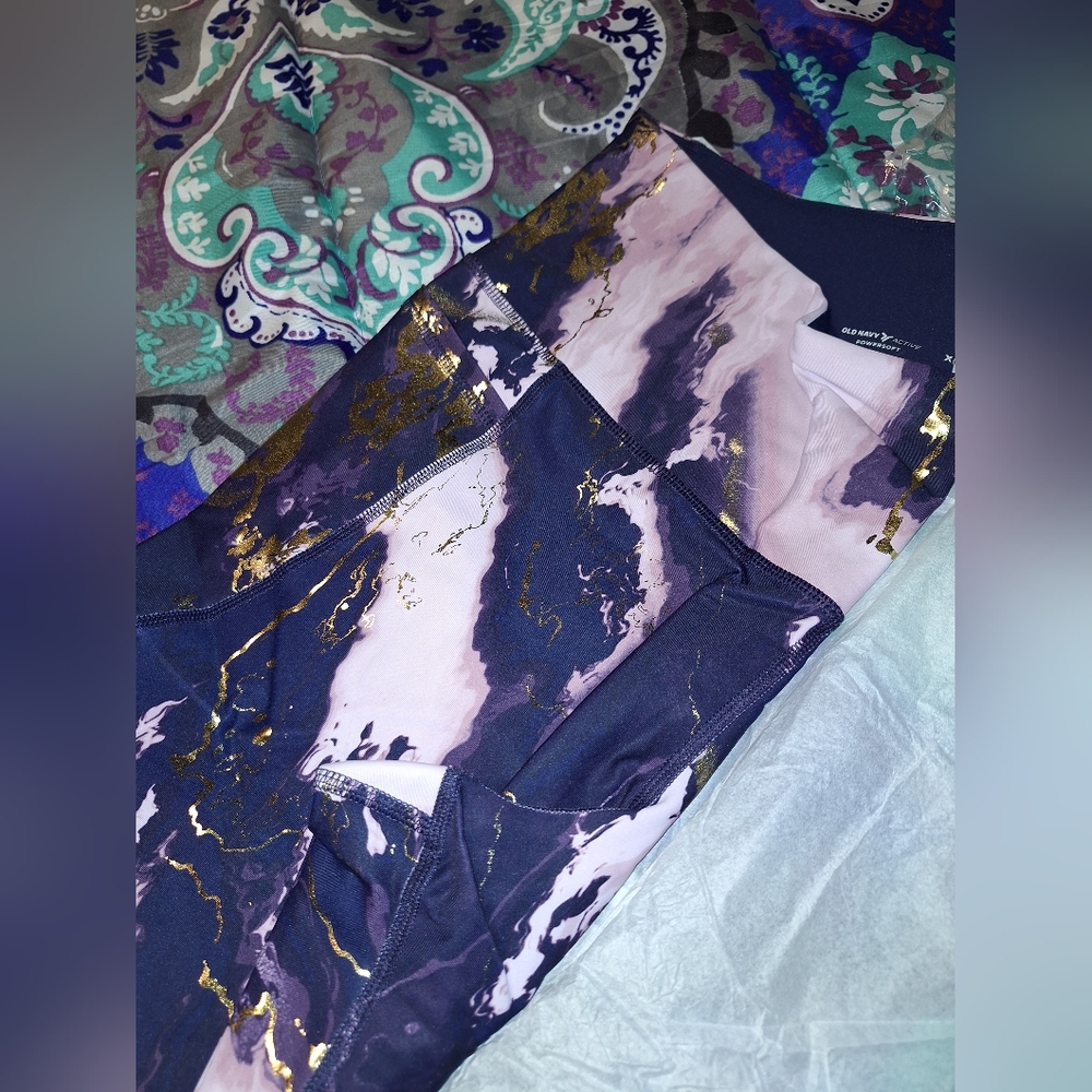 Purple and Gold Leggings